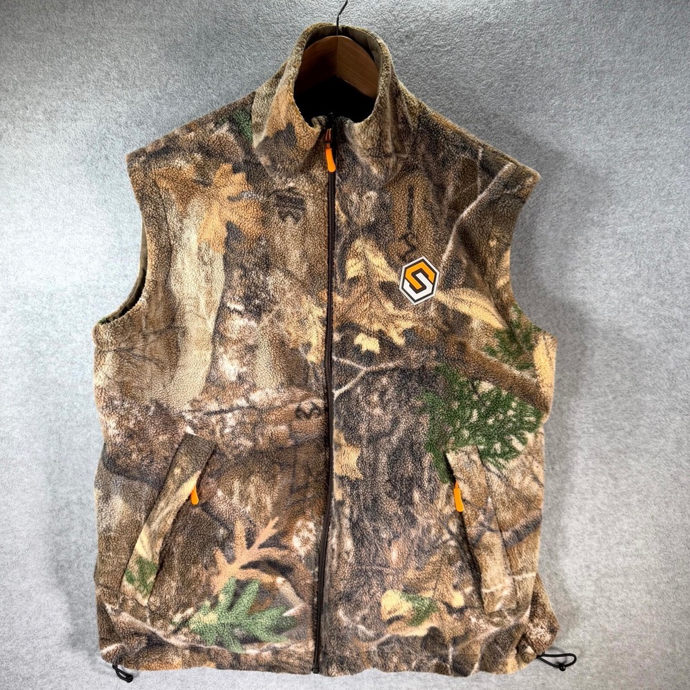 ScentLok Morphic‎ V2 Reversible Vest Men's Medium Camo Real Tree Fleece